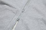QUIETIST (クワイエティスト) Fabric Mix Hood Zip-up (gray)