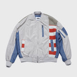 QUIETIST (クワイエティスト) Washed Mix MA-1 Jacket (gray)