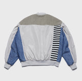 QUIETIST (クワイエティスト) Washed Mix MA-1 Jacket (gray)