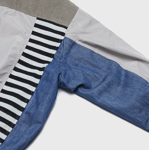 QUIETIST (クワイエティスト) Washed Mix MA-1 Jacket (gray)