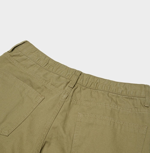 QUIETIST (クワイエティスト) Two-tuck Balloon Crop Pants (beige)