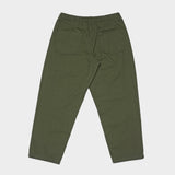 QUIETIST (クワイエティスト) Two-tuck Balloon Crop Pants (khaki)