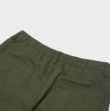 QUIETIST (クワイエティスト) Two-tuck Balloon Crop Pants (khaki)
