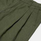 QUIETIST (クワイエティスト) Two-tuck Balloon Crop Pants (khaki)