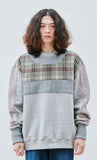QUIETIST (クワイエティスト) Collage Mix Sweat (gray)
