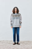 QUIETIST (クワイエティスト) Collage Mix Sweat (gray)