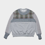 QUIETIST (クワイエティスト) Collage Mix Sweat (gray)