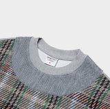QUIETIST (クワイエティスト) Collage Mix Sweat (gray)