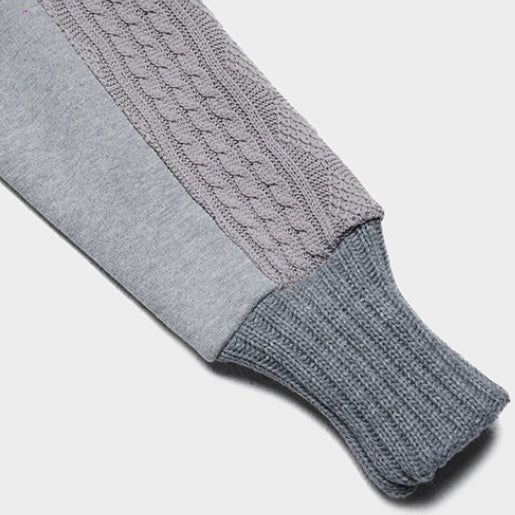 QUIETIST (クワイエティスト) Collage Mix Sweat (gray)