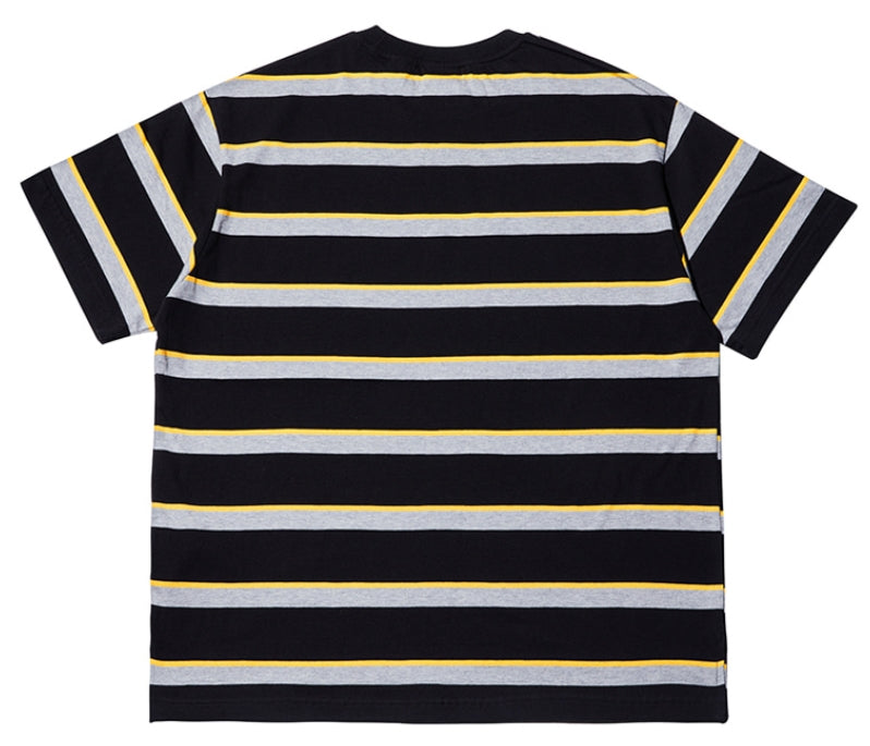 QUIETIST (クワイエティスト) Border Stripe 1/2 T-shirts (black)