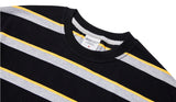 QUIETIST (クワイエティスト) Border Stripe 1/2 T-shirts (black)