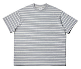 QUIETIST (クワイエティスト) Basic Stripe 1/2 T-shirts (gray)