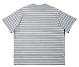 QUIETIST (クワイエティスト) Basic Stripe 1/2 T-shirts (gray)