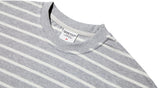 QUIETIST (クワイエティスト) Basic Stripe 1/2 T-shirts (gray)