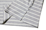 QUIETIST (クワイエティスト) Basic Stripe 1/2 T-shirts (gray)