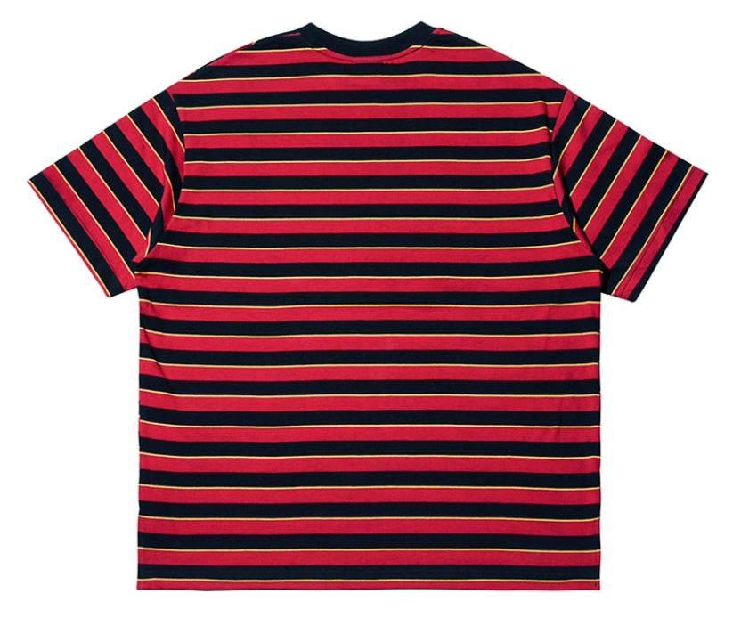 QUIETIST (クワイエティスト) Basic Stripe 1/2 T-shirts (red)