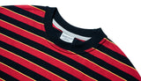 QUIETIST (クワイエティスト) Basic Stripe 1/2 T-shirts (red)