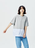 QUIETIST (クワイエティスト) French Half 1/2 T-Shirts (gray)