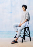 QUIETIST (クワイエティスト) French Half 1/2 T-Shirts (gray)
