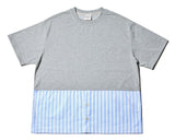 QUIETIST (クワイエティスト) French Half 1/2 T-Shirts (gray)