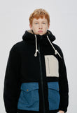 QUIETIST (クワイエティスト) Heavy Fleece Zip-up Parka (black)