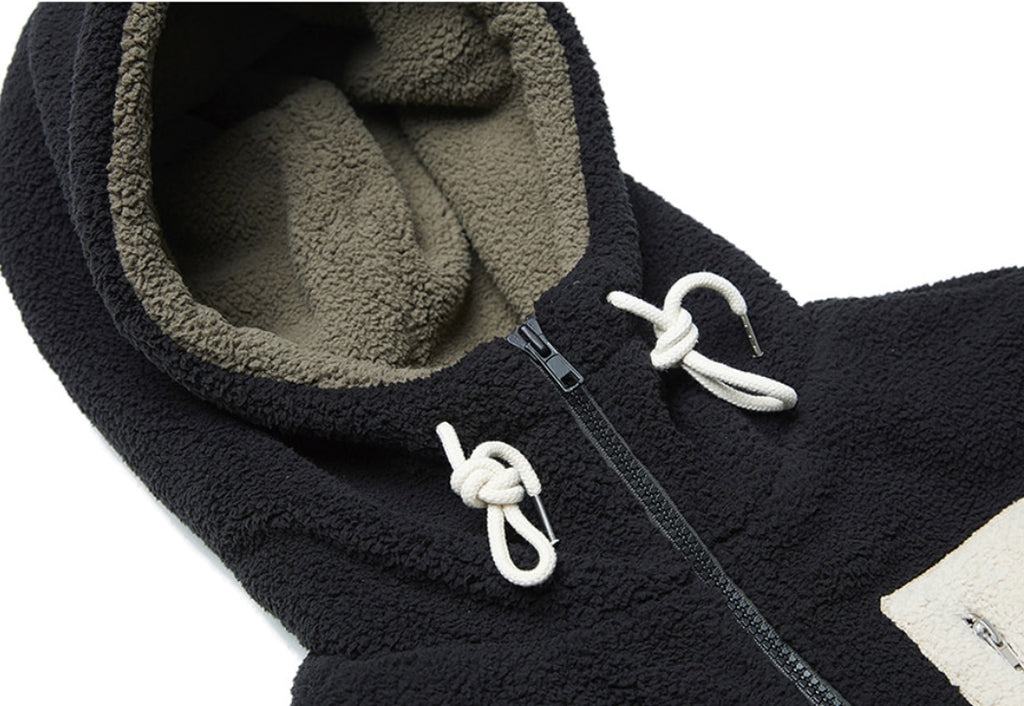 QUIETIST (クワイエティスト) Heavy Fleece Zip-up Parka (black)