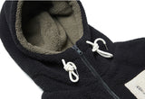 QUIETIST (クワイエティスト) Heavy Fleece Zip-up Parka (black)