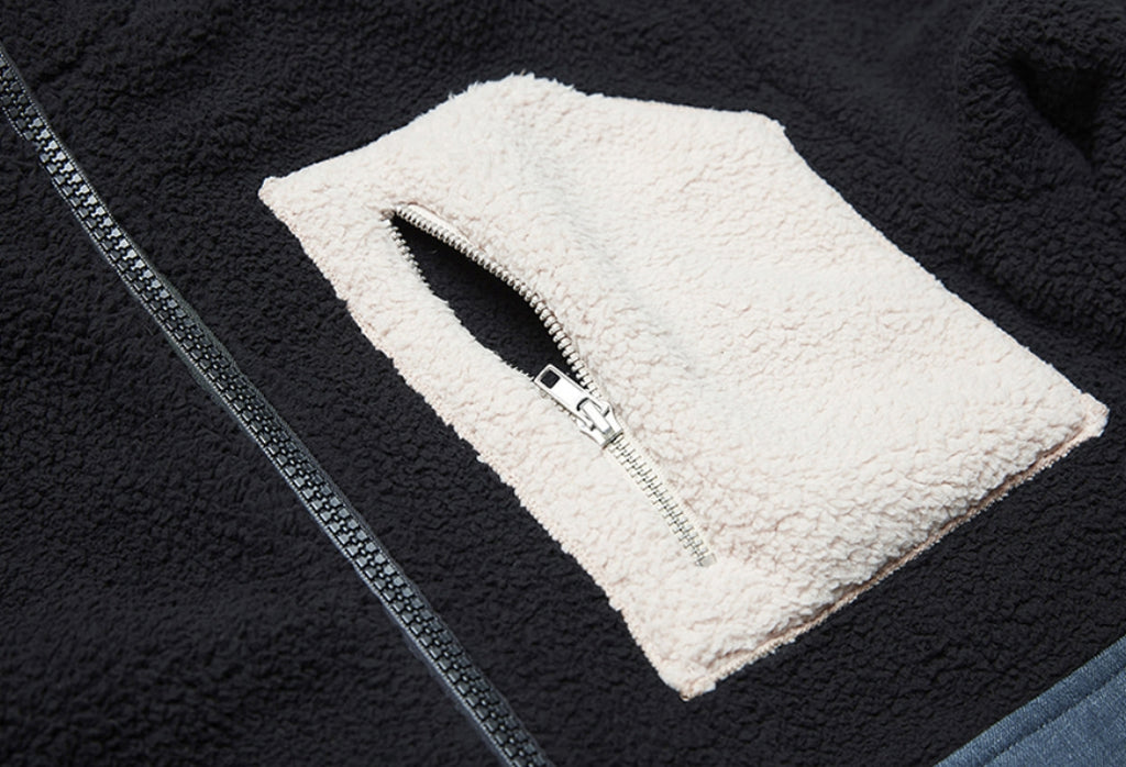 QUIETIST (クワイエティスト) Heavy Fleece Zip-up Parka (black)