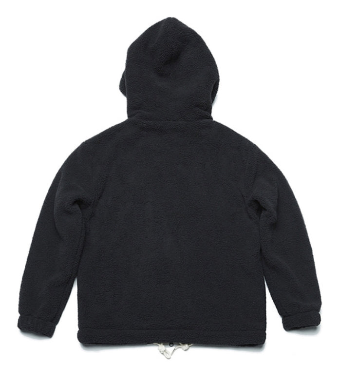 QUIETIST (クワイエティスト) Heavy Fleece Zip-up Parka (black)