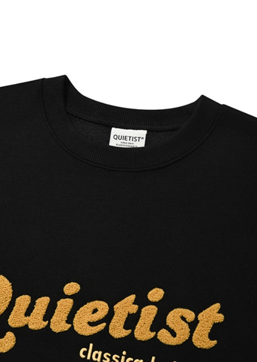 QUIETIST (クワイエティスト) LOGO SWEAT SHIRT-BLACK