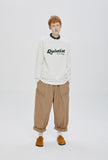QUIETIST (クワイエティスト) LOGO SWEAT SHIRT-CREAM