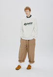 QUIETIST (クワイエティスト) LOGO SWEAT SHIRT-CREAM