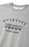 QUIETIST (クワイエティスト) PUPPY SWEAT SHIRT-MELANGE GRAY