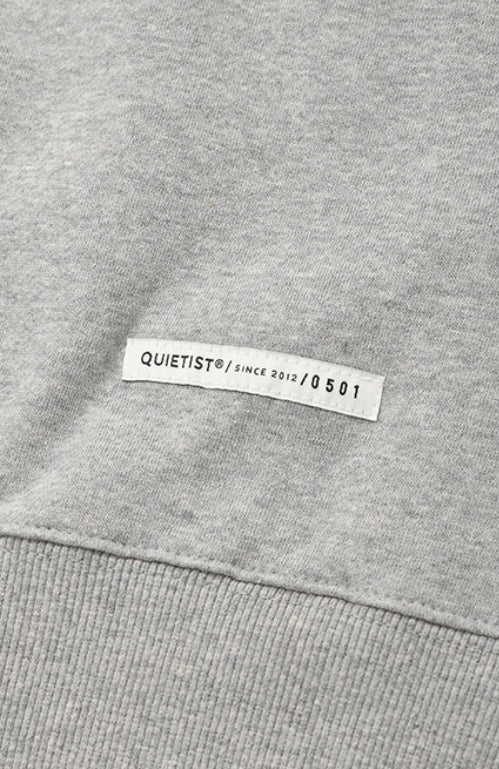 QUIETIST (クワイエティスト) PUPPY SWEAT SHIRT-MELANGE GRAY