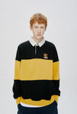 QUIETIST (クワイエティスト) RUGBY SWEAT SHIRT-YELLOW