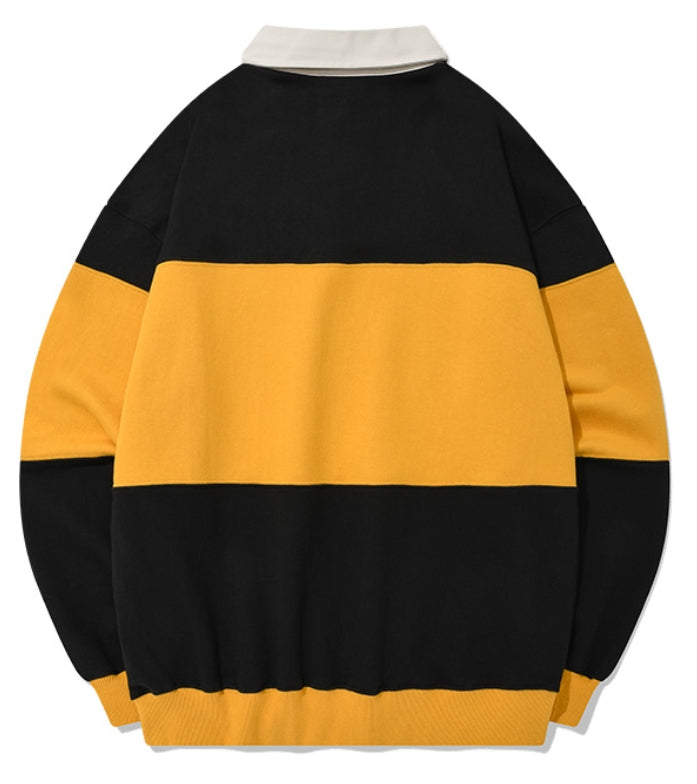 QUIETIST (クワイエティスト) RUGBY SWEAT SHIRT-YELLOW