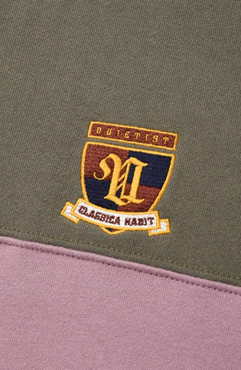 QUIETIST (クワイエティスト) RUGBY SWEAT SHIRT-PURPLE