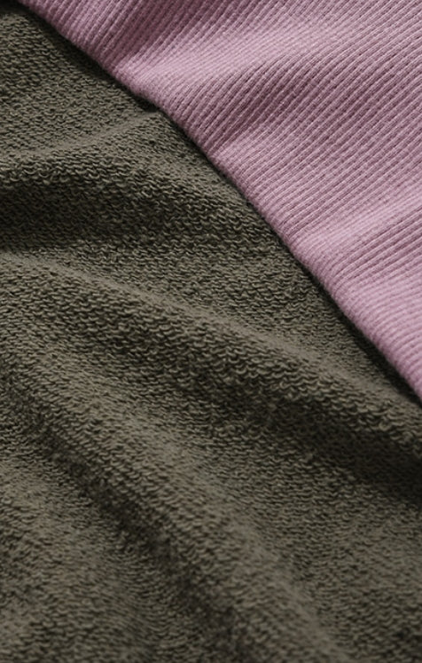 QUIETIST (クワイエティスト) RUGBY SWEAT SHIRT-PURPLE