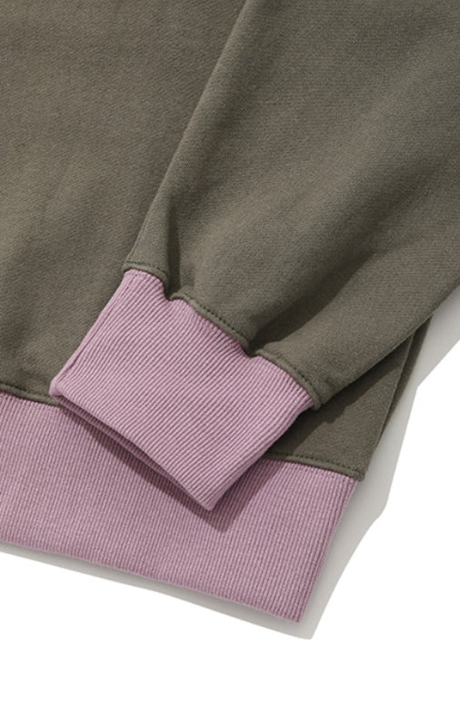 QUIETIST (クワイエティスト) RUGBY SWEAT SHIRT-PURPLE