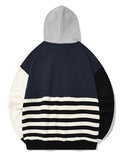 QUIETIST (クワイエティスト) STRIPE MIX HOOD
