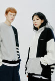 QUIETIST (クワイエティスト) STRIPE MIX SWEAT SHIRT