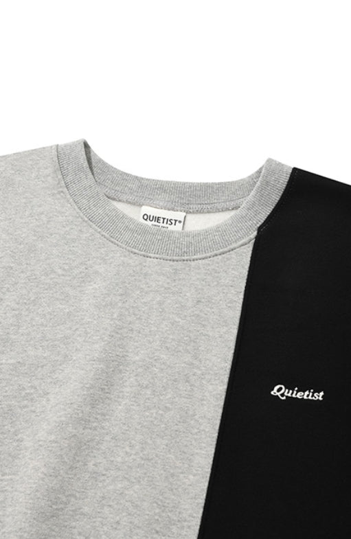 QUIETIST (クワイエティスト) STRIPE MIX SWEAT SHIRT