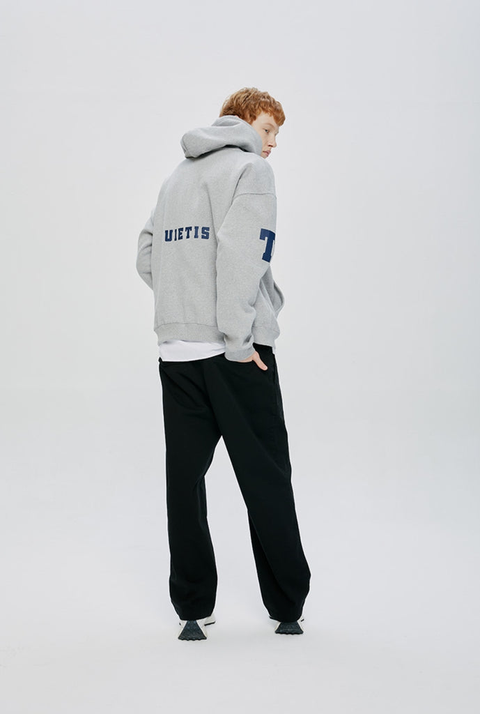 QUIETIST (クワイエティスト) FLAG HOOD-MELANGE GRAY