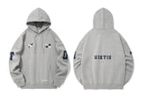 QUIETIST (クワイエティスト) FLAG HOOD-MELANGE GRAY