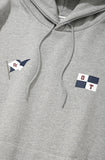 QUIETIST (クワイエティスト) FLAG HOOD-MELANGE GRAY