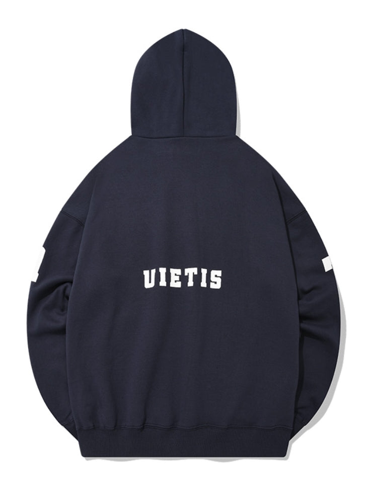 QUIETIST (クワイエティスト) FLAG HOOD-NAVY