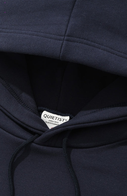 QUIETIST (クワイエティスト) FLAG HOOD-NAVY