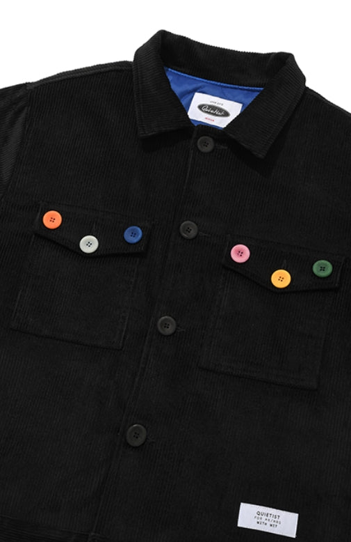 QUIETIST (クワイエティスト) QUILTING CORDUROY JACKET-BLACK