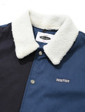 QUIETIST (クワイエティスト) COLOR BLOCK COACH JACKET-NAVY