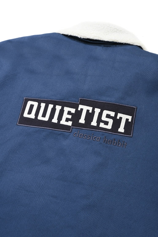QUIETIST (クワイエティスト) COLOR BLOCK COACH JACKET-NAVY